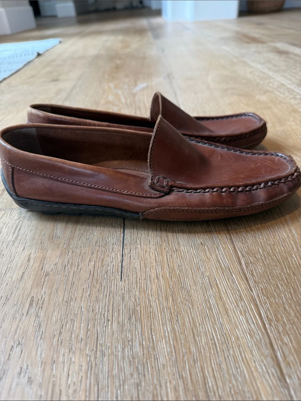 Giorgio Brutini Men's Brown Leather Slip-On Loafers